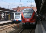UBB und DB,am 16.Juli 2011,im Stralsunder Hbf.