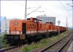 Locon 211 & Locon 201 warten auf dem Rgendamm Bhf Stralsund, auf freie Fahrt.  am 28.06.07 