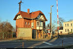 Blick auf das mechanische Stellwerk B2 der Bauart Jüdel (einheitsähnlich) für den Fahrdienstleiter (Fdl) im Bahnhof Stumsdorf auf der Bahnstrecke Magdeburg–Leipzig (KBS 340).