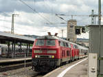 218 435 und einer weiteren 218(Beide mit R40 Motor) mit ihrem IC Magdeburg - Oberstdorf den sie von Stuttgart Hbf nach Oberstdorf bringen werden.