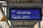 STUTTGART, 20.09.2021, Zugzielanzeiger im Stuttgarter Hauptbahnhof