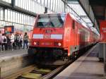 146 202-7 steht am 19. September in Stuttgart Hbf mit einem RE nach Singen bereit.