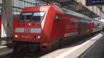 101 080 hat ihren EC aus Zürich soeben bach Stuttgart gebracht. Gleich wird sie abgestellt werden, ehe sie in zwei Stunden wieder nach Zürich fahren wird. Juli 2014.