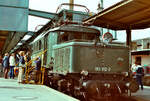 Hauptbahnhof Stuttgart (DB): Elektrolokomotive 193 012-2 (DB) bei einer Sonderveranstaltung  (11.09.1983)