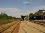 Bahnsteig 3 und 2 am 16.09.2014 in Thale Hbf.