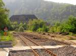 Das Gleisende der Gleise 1 und 2, am 16.09.2014 in Thale Hbf.