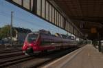 Die DB Hamsterbacke 442 208 steht bereit und fahrt gleich mit RB in richtung Koblenz, hier in Trier Hbf am 18 aug 2012.