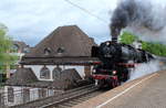 Dampfspektakel Trier: 01 202 donnert am 30.04.2018 mit DPE 61947 Trier - Saarbrücken durch den Bahnhof Trier Süd