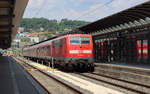 Bei meinem Umstieg in Ulm hatte ich noch die Gelegenheit eine bald ausstrebende Spezies zu fotografieren: 11 + n-Wagen.

Ulm Hbf, 5. Juni 2018 