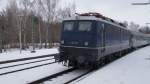 Die E 10 am 21.02.2010 in Vienenburg nach Wernigerode Sdz Brockenhexe