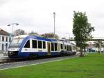 Zur Rückfahrt nach Magdeburg bereitgestellt Lint 41 des Harz Elbe Express am 24.09.2014 im Bahnhof von Vienenburg