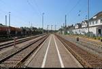 Blick auf die südliche Ausfahrt des Bahnhofs Villingen(Schwarzw).