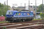 193 793 der Rurtalbahn Cargo mit Eigenwerbung der Rath Gruppe am 18.5.2020 in Wanne-Eickel Hbf beim Aufrüsten  