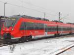 Neue S-Bahnen für Rostock: 442 341 mit S3 nach Güstrow in Warnemünde Werft am 30.01.2013