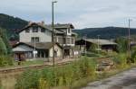 Der Bahnhof von Wasungen der auch schon bessere Zeiten gesehen hat 