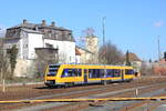 Am 20.03.2019 rangiert 648 209 der Oberpfalzbahn im Bahnhof Weiden (Oberpfalz).