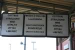 Zugzielanzeiger im Bahnhof Weiswasser, Zustand 03.08.2008