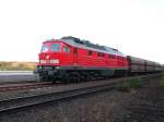 232 209 7 mit PKP Selbstentladewagen in Wiesau/Opf