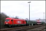 WLE 23 / Siemens ER20 abgestellt mit Ihrem Sonderzug auf Bahnhof Wilhelmshaven.Bild wurde vom Bahnbergang gemacht.