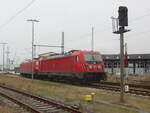 Die Baureihe 187 ist auch vermehrt im Wismar zu sehen und sie bringen meistens die Kalizüge nach Wismar- Hafen. So auch die 187 168-0 D-DB.
