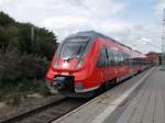 442 356 stand,am 31.August 2014,zur Pause im Bahnhof von Wismar.