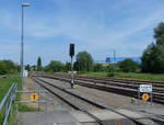 Das Gleisvorfeld in Wolgast am 11.06.2017.