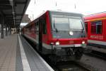 928 410 steht am Mittag des 22.05.13 abfahrbereit Richtung Biblis auf dem Gleis 9 in Worms Hbf.