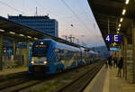 Blauer Zug zur blauen Stunde: Mit dem Fahrplanwechsel am 11.12.2022 übernahm Go-Ahead Bayern (GABY) u.