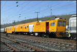 Der Robel Mobile Maintrance Train MMT 800 für MTR Hongkong am 07.03.2026 im Hauptbahnhof von Würzburg.