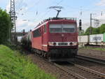 MAED 155 219 im Einsatz für BLC mit einen Kesselwagenzug durch Wunstorf Richtung Dendensen-Gümmer.