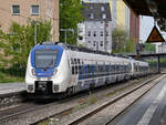Ende April 2022 waren auf dem Ferngleis in Wuppertal-Unterbarmen die Elektrotriebzüge 374 & 373 zu sehen.