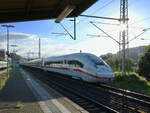 Mitte August 2023 war in Wuppertal-Unterbarmen der ICE 4 9210 unterwegs.