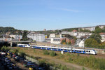 Unweit der Station  Wuppertal-Barmen  fuhr mir diese National Express-Probefahrt vor die Kamera.