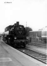 100 Jahre Zittauer Schmalspurbahn: 86 001 am 26.05.1990 im Bahnhof Zittau.