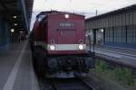 112 565 der PRESS mit Sonderzug am Morgen des 09.06.2012 auf Gleis 3 in Zwickau Hbf.