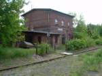 25.5.2008 Empfangsgebude Schildow des hoffentlich bald wieder fr den PNV in Betrieb gehenden Teil der Heidekrautbahn (Wilhelmsruh - Schnwalde).
