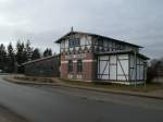 Das ehmalige Bahnhofsgebude von Seebad Lubmin am 05.Januar 2013.
