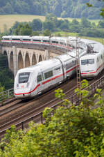 ICE treffen der Berlin Umleiter auf dem Altenbekener Viadukt am 09.06.2025