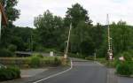 Bahnbergang Oberhaun zwischen Bad Hersfeld und Fulda im Juni 2008.