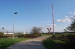 Feldwegbahnbergang in Rheindahlen, an der westlichen Ausfahrt.