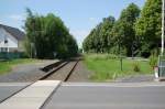 Blick auf den Bahnbergang und HP Vettwei an der Brdebahn von Euskirchen nach Dren.