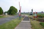 Bahnbergang Erzelbach bei Tetz an der Bahnstrecke von Jlich nach Linnich.