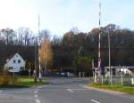 Bahnübergang beim Bahnhof Nebra (Unstrutbahn) 16.11.2013