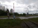 Bahnübergang in Mukran am 11.Mai 2014.