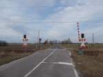 Auf der Heimfahrt,am 07.Februar 2016,nochmal einen Abstecher zum Bahnübergang Langenhanshagen(zwischen den Stationen Altenwillershagen und Buchenhorst)an der Strecke Stralsund-Rostock.