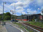 Bahnübergang am Bahnhof Ilmenau am 30.Mai 2020.