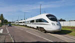 Das advanced TrainLab geht auf Reisen    Ganz gemächlich schlängelte sich 605 017-2 aus dem Gelände der MSG Ammendorf.