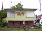 Bahnbergangsposten am Bahnhof Wiesbaden-Dotzheim; 06.08.2007