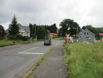 Ehemaliger Bahnübergang,am 31.August 2021,an der Ausfahrt nach Rennsteig in Schmiedefeld.