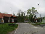 Bahn�bergang,am 13.Mai 2026,an der Werrabahn,in Vachdorf.
